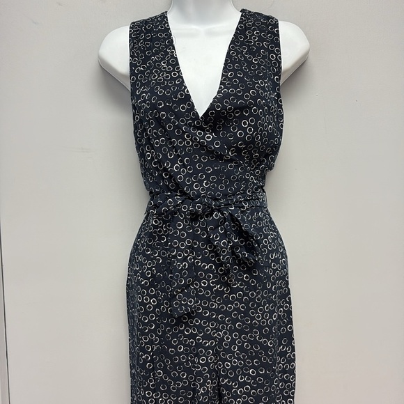 NWT Talbots Navy and White Cropped Jumpsuit Size 2P - Picture 2 of 11